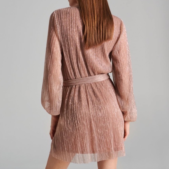 Sinsay Pink Dress with Belt - Size S, V shape neck - Picture 2 of 5